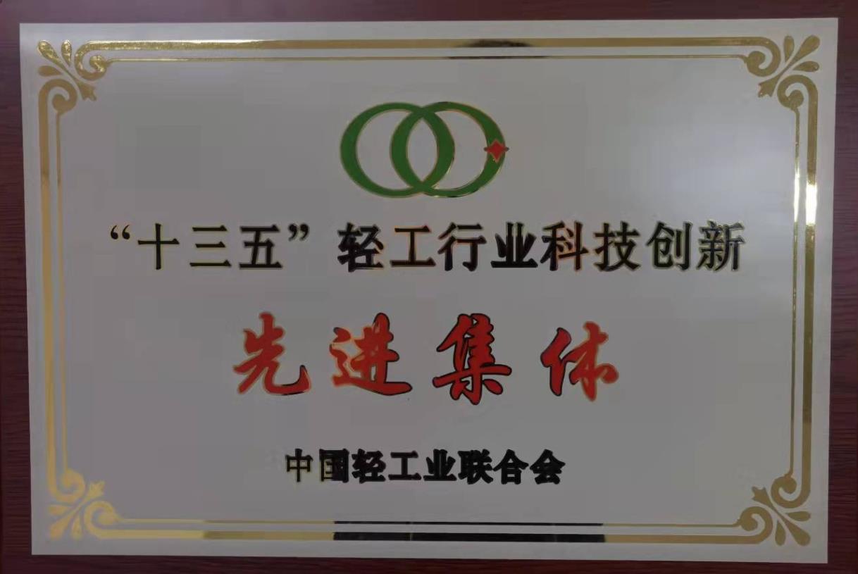 輕工業科技創新先進集體稱号